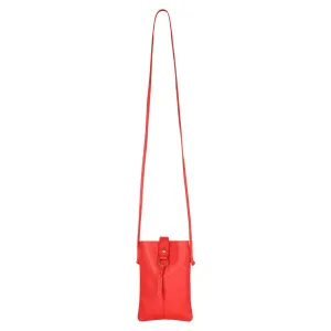 Jennie bag w/ slim strap closure & tassel - Bright Red