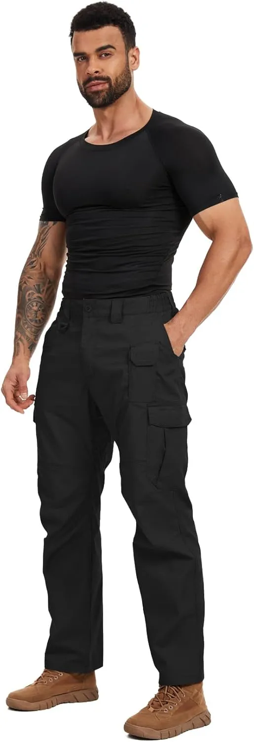 Jessie Kidden Men's Flex Stretch Tactical Pants, Water Resistant Ripstop Cargo Pants Lightweight BDU Outdoor Work Hiking