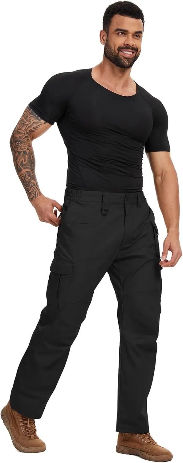 Jessie Kidden Men's Flex Stretch Tactical Pants, Water Resistant Ripstop Cargo Pants Lightweight BDU Outdoor Work Hiking