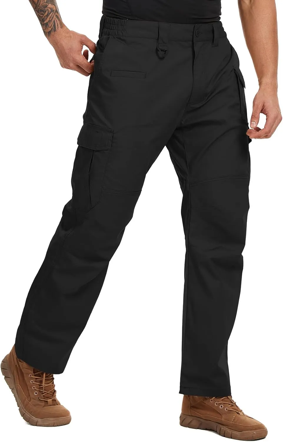 Jessie Kidden Men's Flex Stretch Tactical Pants, Water Resistant Ripstop Cargo Pants Lightweight BDU Outdoor Work Hiking