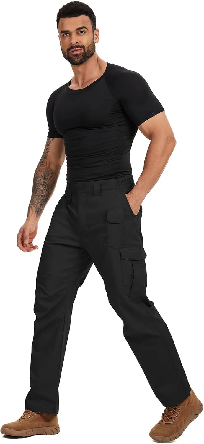 Jessie Kidden Men's Flex Stretch Tactical Pants, Water Resistant Ripstop Cargo Pants Lightweight BDU Outdoor Work Hiking