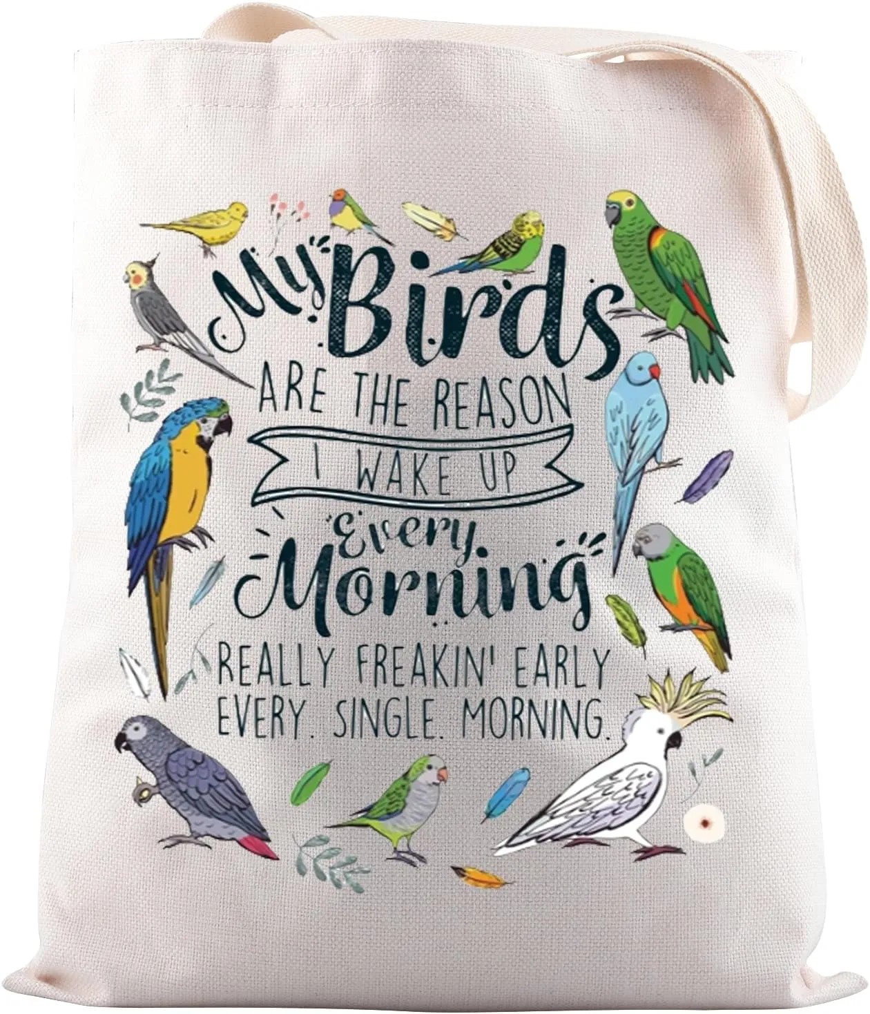 JNIAP Birdwatchers Gift Bird Nerd Bird Keeper Tote Bag Pet Lover Birds Keeping Fan Gift