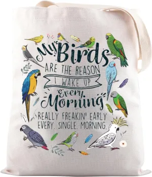 JNIAP Birdwatchers Gift Bird Nerd Bird Keeper Tote Bag Pet Lover Birds Keeping Fan Gift