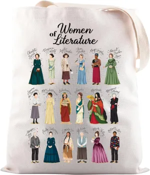 JNIAP Feminism Literary Gift Women of Literature Tote Bag Book Lover Gift For Women