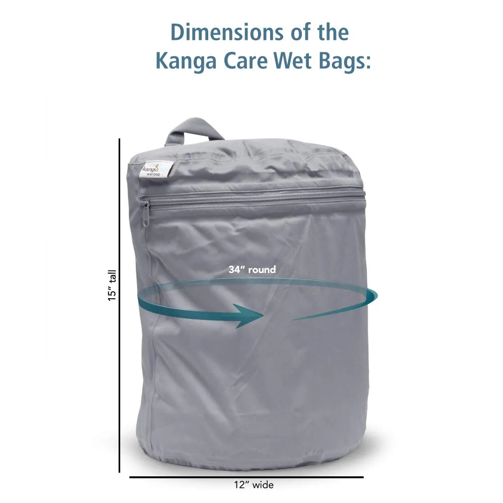 Kanga Care Wet Bag Seam Sealed Waterproof 3D Dimensional for Baby Cloth Diapers, Travel, Beach, Pool, Gym, Swim | Shine Bright