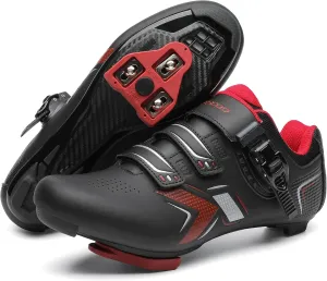 KESCOO Mens Womens Cycling Shoes Compatible with Peloton Bike Shoes and Delta Cleats Pre-Installed, Clip in Road Bike Riding Racing Biking Shoes Perfect for Indoor Outdoor