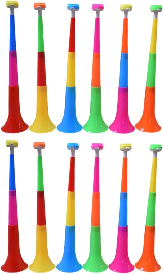 KESYOO 12Pcs Telescopic Plastic Trumpets for Musical Instruments Noise Making for Birthdays Festivals and Fun Playtime Activities