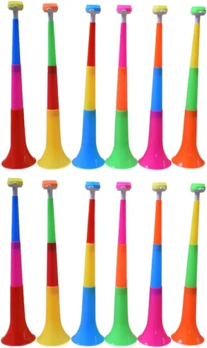 KESYOO 12Pcs Telescopic Plastic Trumpets for Musical Instruments Noise Making for Birthdays Festivals and Fun Playtime Activities