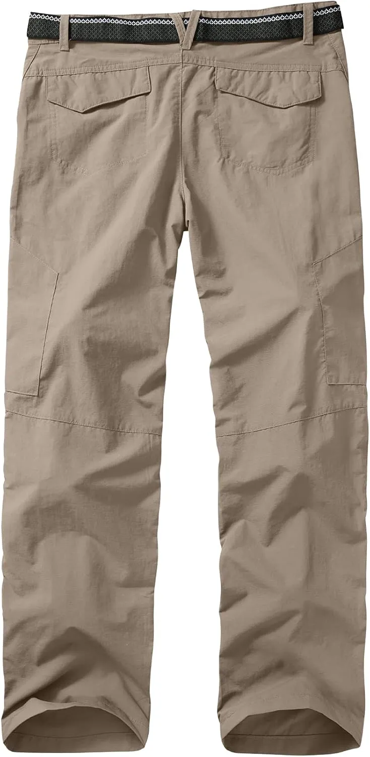 Kids Cargo Hiking Pants Boys Girls Youth Casual Lightweight Quick Dry Waterproof Outdoor Scout Uniform Pants