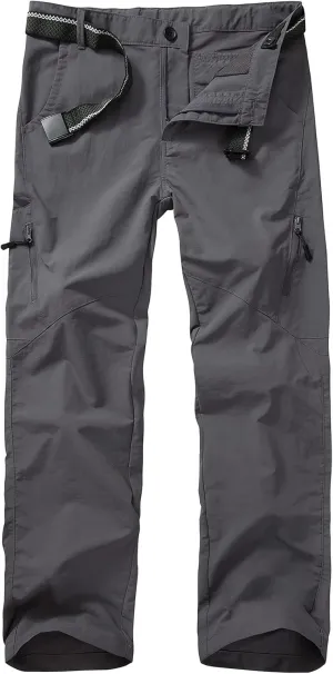 Kids' Cargo Pants, Youth Boys' Hiking Casual Outdoor Quick Dry Boy Scout Pants