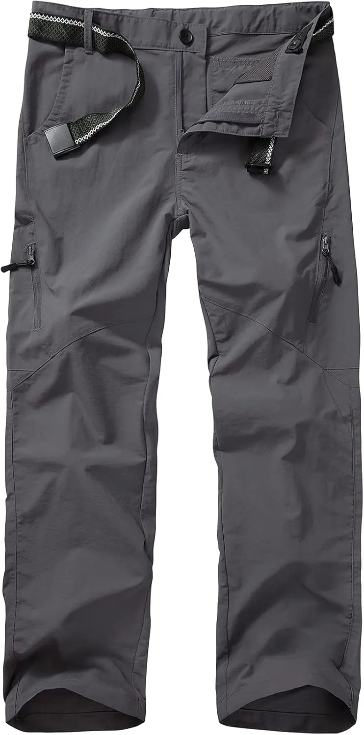 Kids' Cargo Pants, Youth Boys' Hiking Casual Outdoor Quick Dry Boy Scout Pants