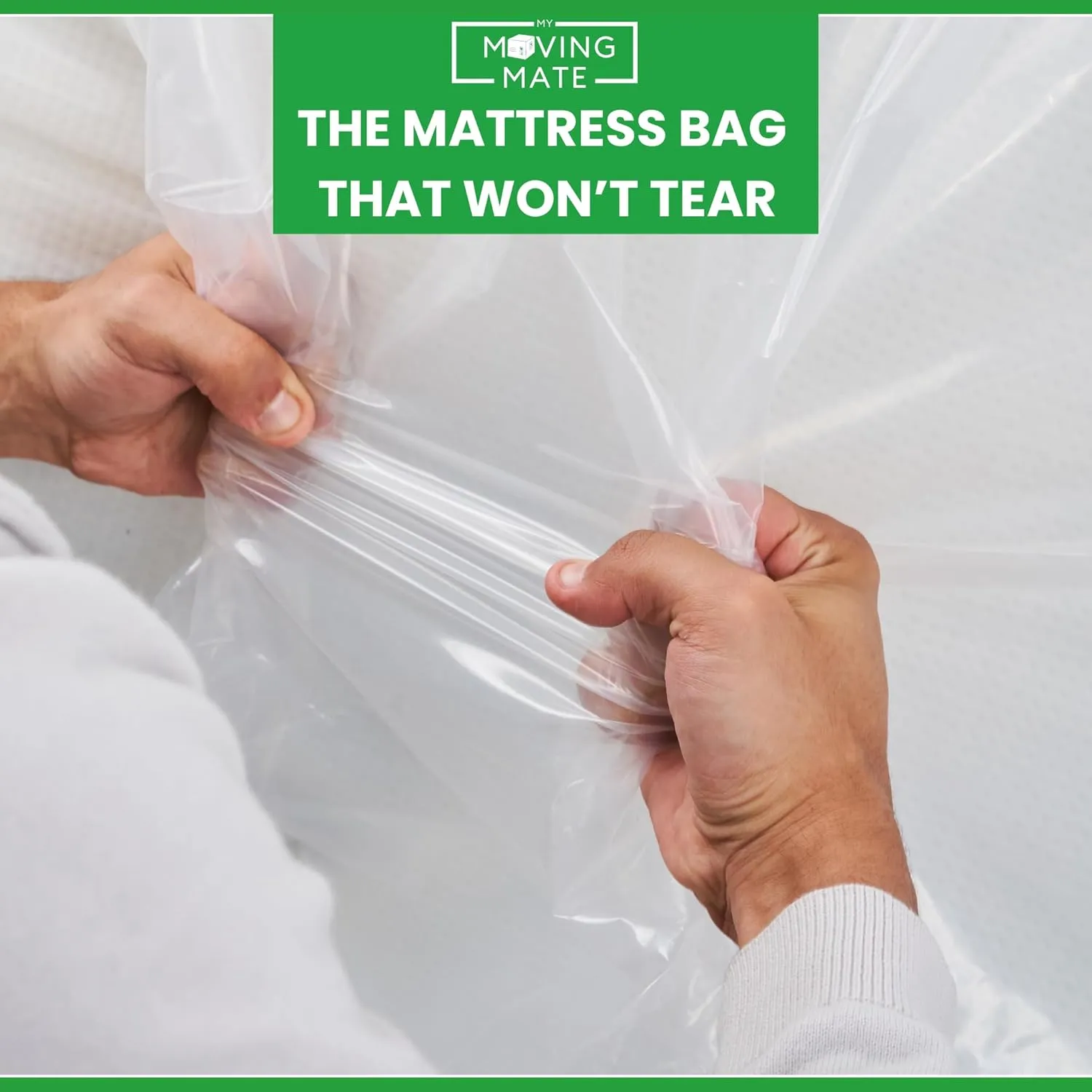 King Size Mattress Bag for Moving and Storage - 5 Mil Mattress Cover for Moving and Storage - Mattress Protector Storage Bags - Heavy Duty, Reusable, Tearproof