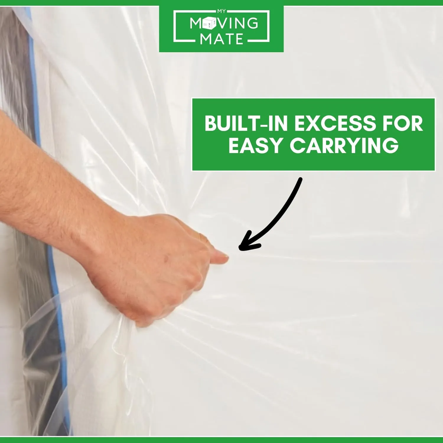 King Size Mattress Bag for Moving and Storage - 5 Mil Mattress Cover for Moving and Storage - Mattress Protector Storage Bags - Heavy Duty, Reusable, Tearproof