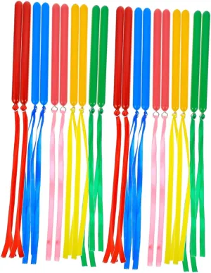 Kisangel 10pairs Portable Rhythm Sticks for Boy Girl Early Educational Musical Instruments Durable Boy Girl Music Toys for Group Activities for Classroom and Home Use