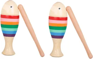 Kisangel 2sets Fish Shaped Instruments for Boys and Girls Percussion Music Toys Encourage Musical Exploration Simple Design for for Early Education