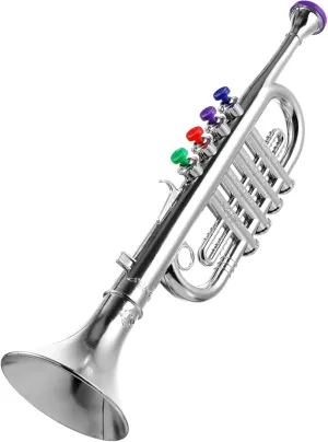 Kisangel Beginner Trumpet Toy for Toddlers Boys and Girls Plastic Trumpet Music Learning Plaything