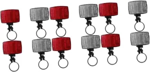 Kisangel Bike Reflectors Front Rear Reflective Lamp Accessories Lightweight Warning Reflectors for Enhanced Night