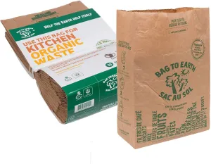 Kitchen Food Waste Bag - Compostable Bag - Leak Resistant -0 Paper Cellulose Liner - Small - 30 Bags