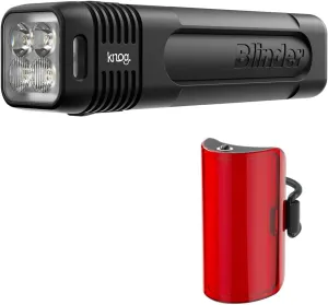 Knog Blinder 900 Headlight & Mid Cobber Bike Tail Light Set - 900 Lumen Front Bike Light, 170 Lumen Rear Bicycle Light with 330° Visibility, Long Battery Life, Multiple Mounts