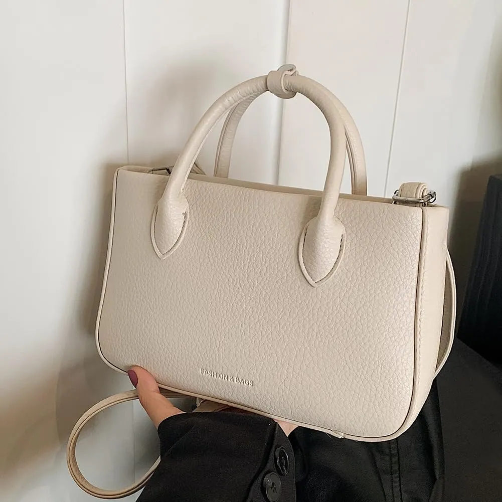 Ladies Maillard Handbag Detachable Strap Vintage Crossbody Bag PU Leather All-Match Shoulder Bag Travel Shopping Com