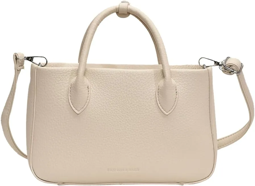 Ladies Maillard Handbag Detachable Strap Vintage Crossbody Bag PU Leather All-Match Shoulder Bag Travel Shopping Com