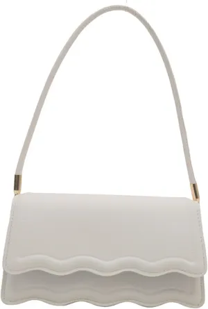 Ladies shoulder bag underarm bag(White)
