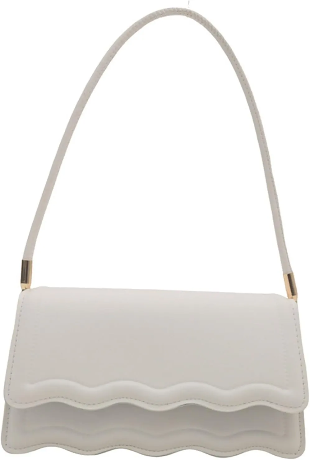 Ladies shoulder bag underarm bag(White)
