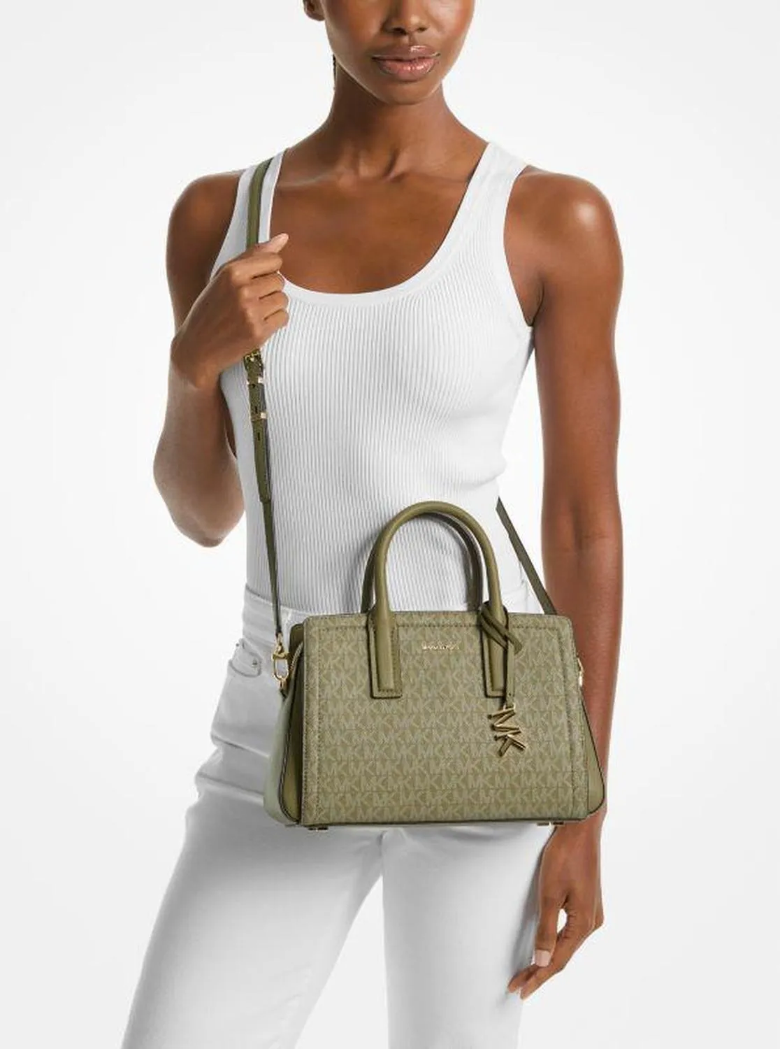Laila Small Signature Logo Satchel