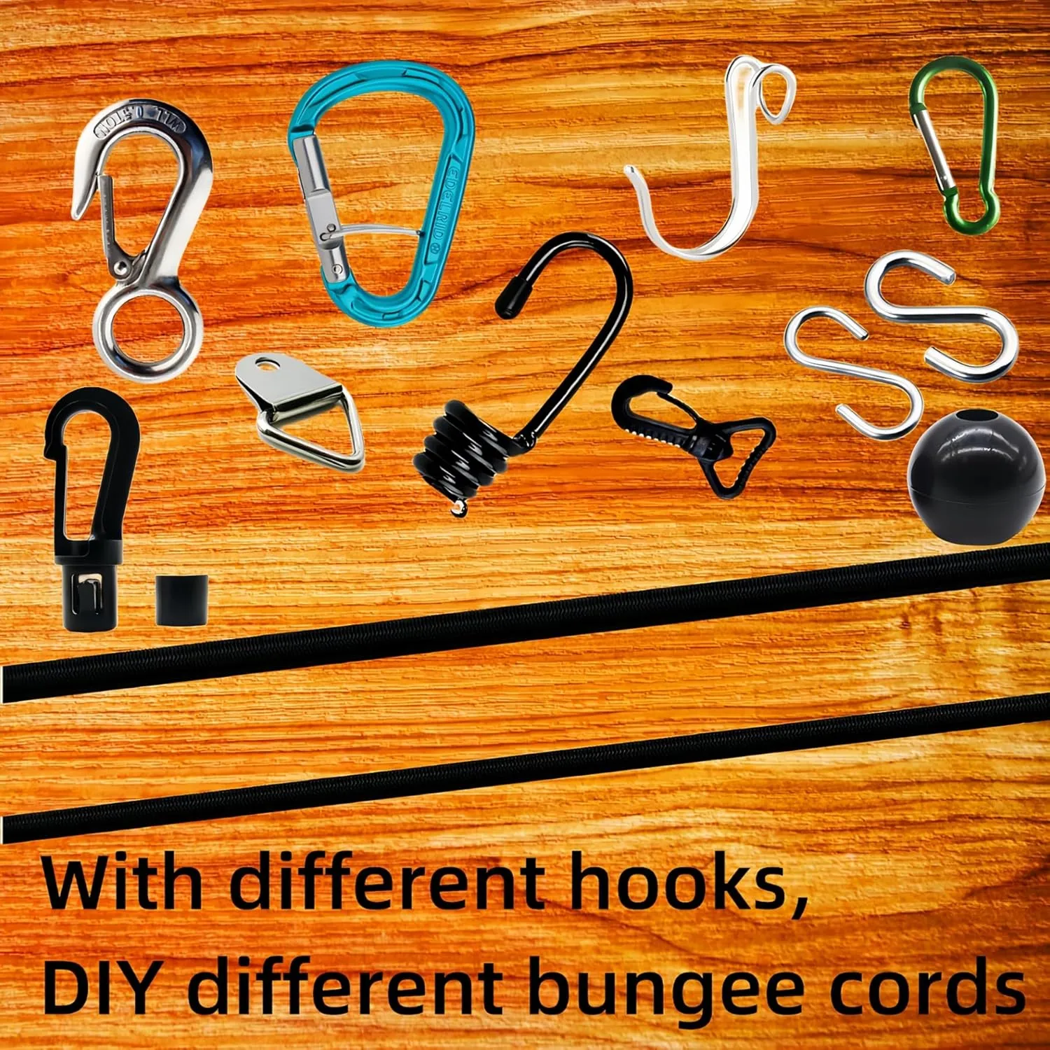 Lanlord 3/16 Inch Black Shock Cord Bungee Cord,Elastic Cord, Elastic Rope,120 Feet (37m),Black3/16In 120Ft.