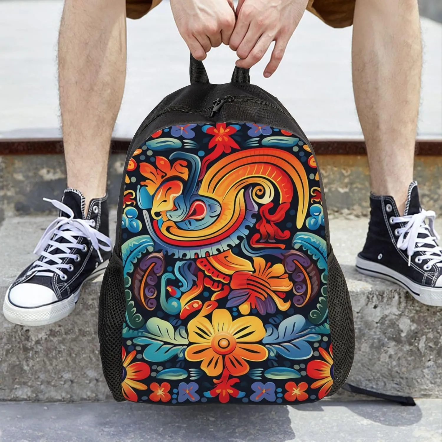 Laptop Backpack for Women Men Carry-on Backpack Mexican Daypack Lightweight Travel Shoulder Bags