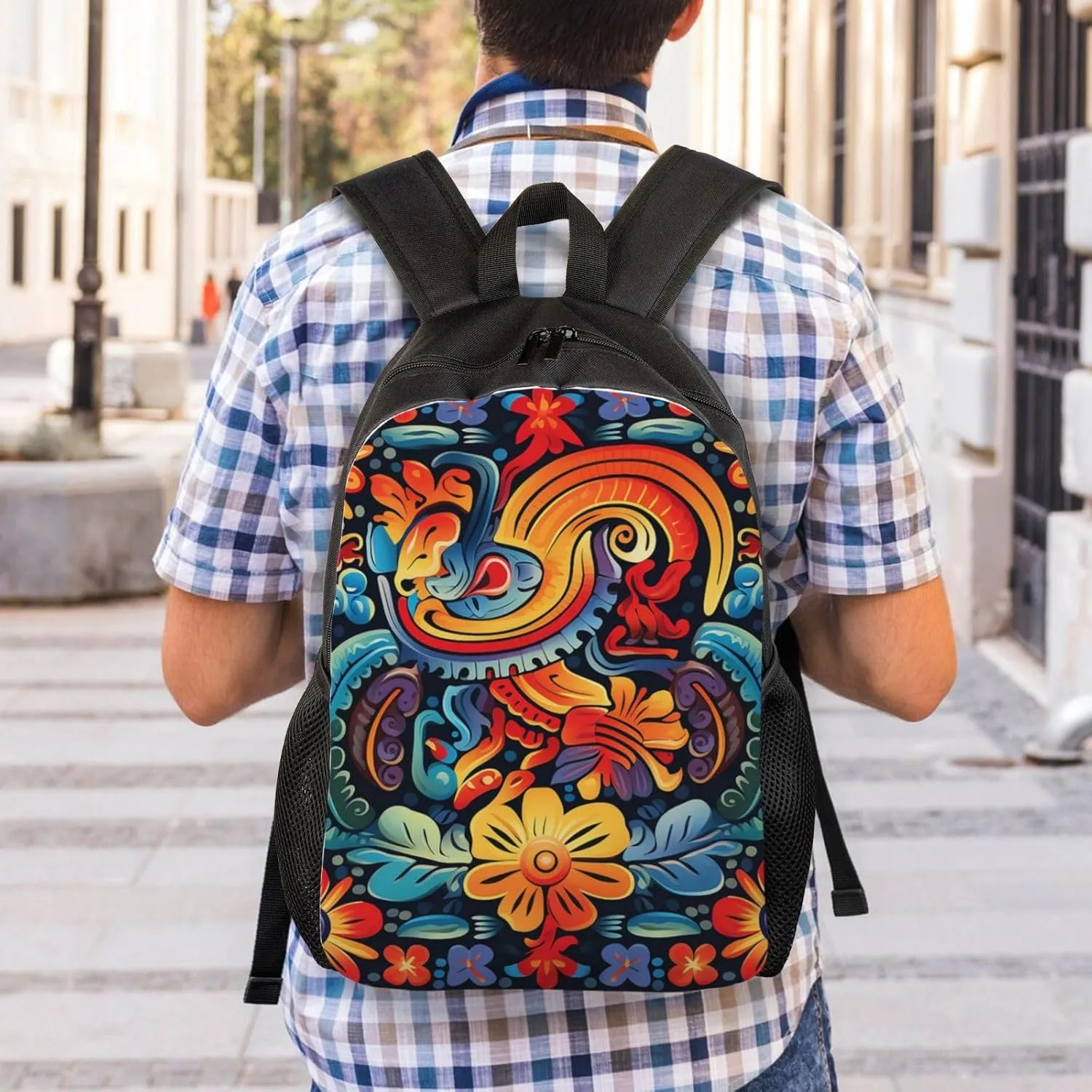 Laptop Backpack for Women Men Carry-on Backpack Mexican Daypack Lightweight Travel Shoulder Bags
