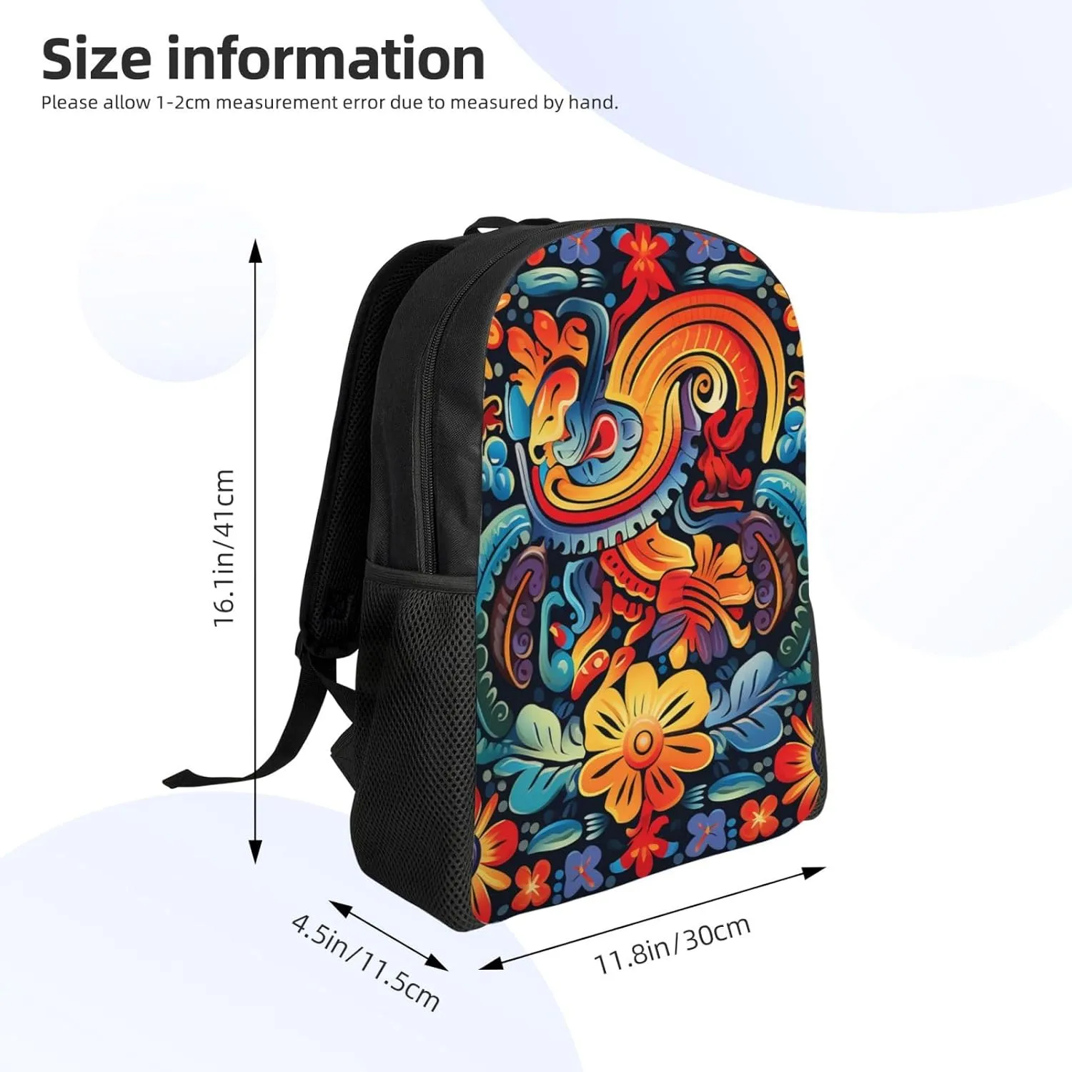 Laptop Backpack for Women Men Carry-on Backpack Mexican Daypack Lightweight Travel Shoulder Bags