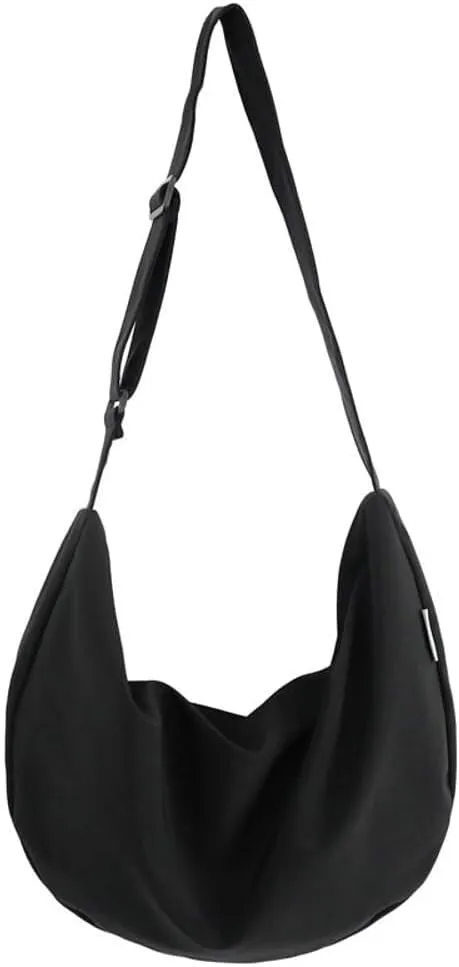 Large Canvas Tote Hobo Shoulder & Crossbody Centered Top-Handle Handbag with Pockets for Women's Work Style
