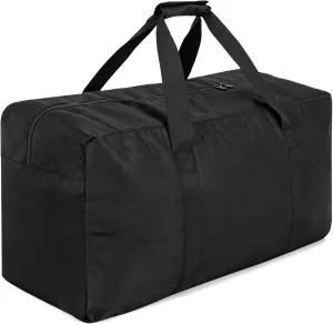 Large Travel Duffle Bag, 100L Gear Bag for Men and Women, Storage Bag Ideal for Overnight Camping and Weekend Getaways, Black