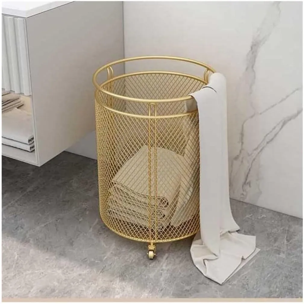 Laundry Basket Clothes Hamper Metal Dirty Clothes Hamper With Wheels Dirty Laundry Basket Organizer Bathroom Laundry Hamper Washing Basket