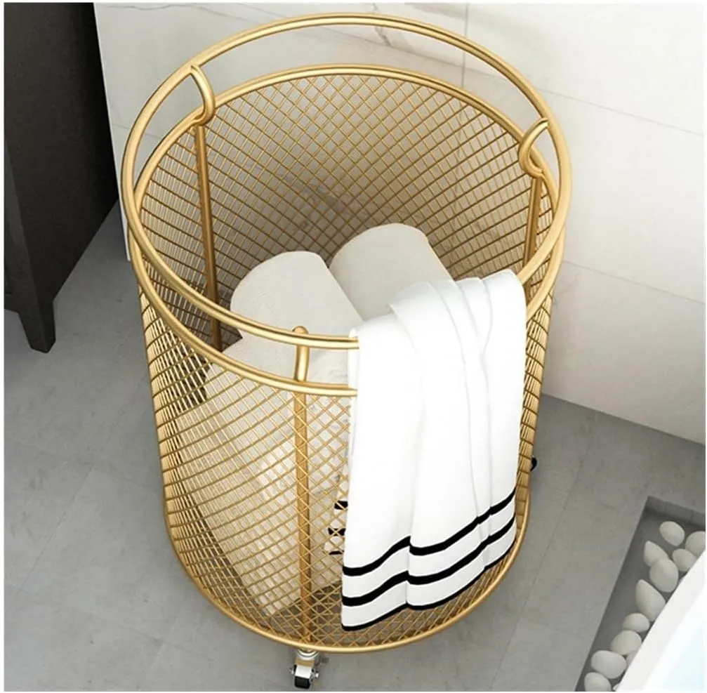 Laundry Basket Clothes Hamper Metal Dirty Clothes Hamper With Wheels Dirty Laundry Basket Organizer Bathroom Laundry Hamper Washing Basket