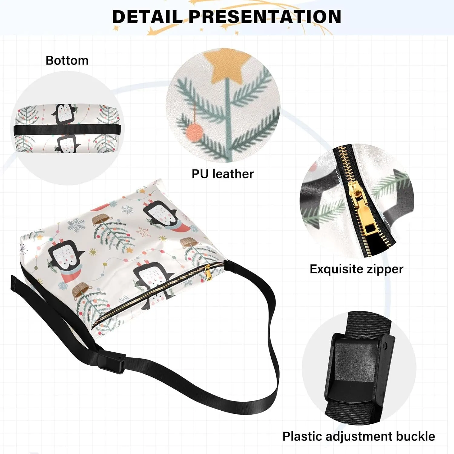 Leather Crossbody Bags for Women Cute Small Crossbody Purse Handbag Purse Shoulder Patternt 1