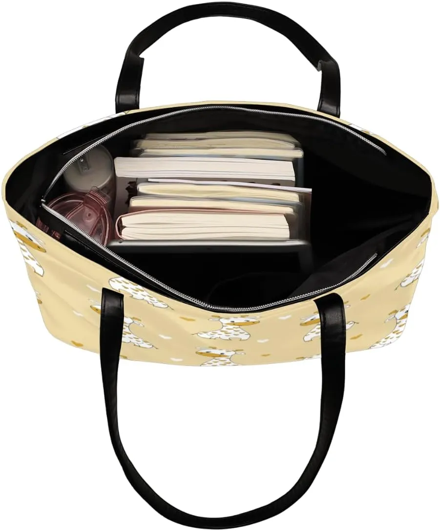 Leather Tote Bag for Women Fashion Shoulder Bag Purses and Handbags Large Capacity Satchel Bags for Work Travel