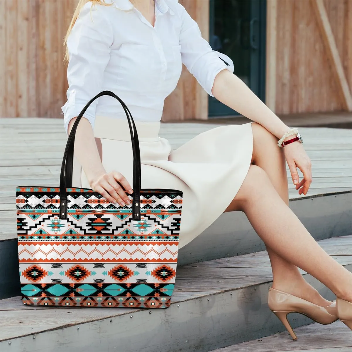 Leather Tote Bag for Women Fashion Shoulder Bag Purses and Handbags Large Capacity Satchel Bags for Work Travel