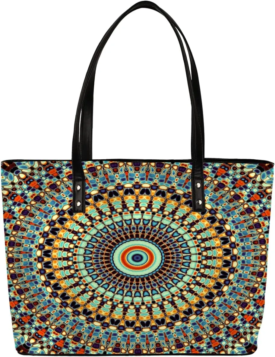 Leather Tote Bag for Women Fashion Shoulder Bag Purses and Handbags Large Capacity Satchel Bags for Work Travel
