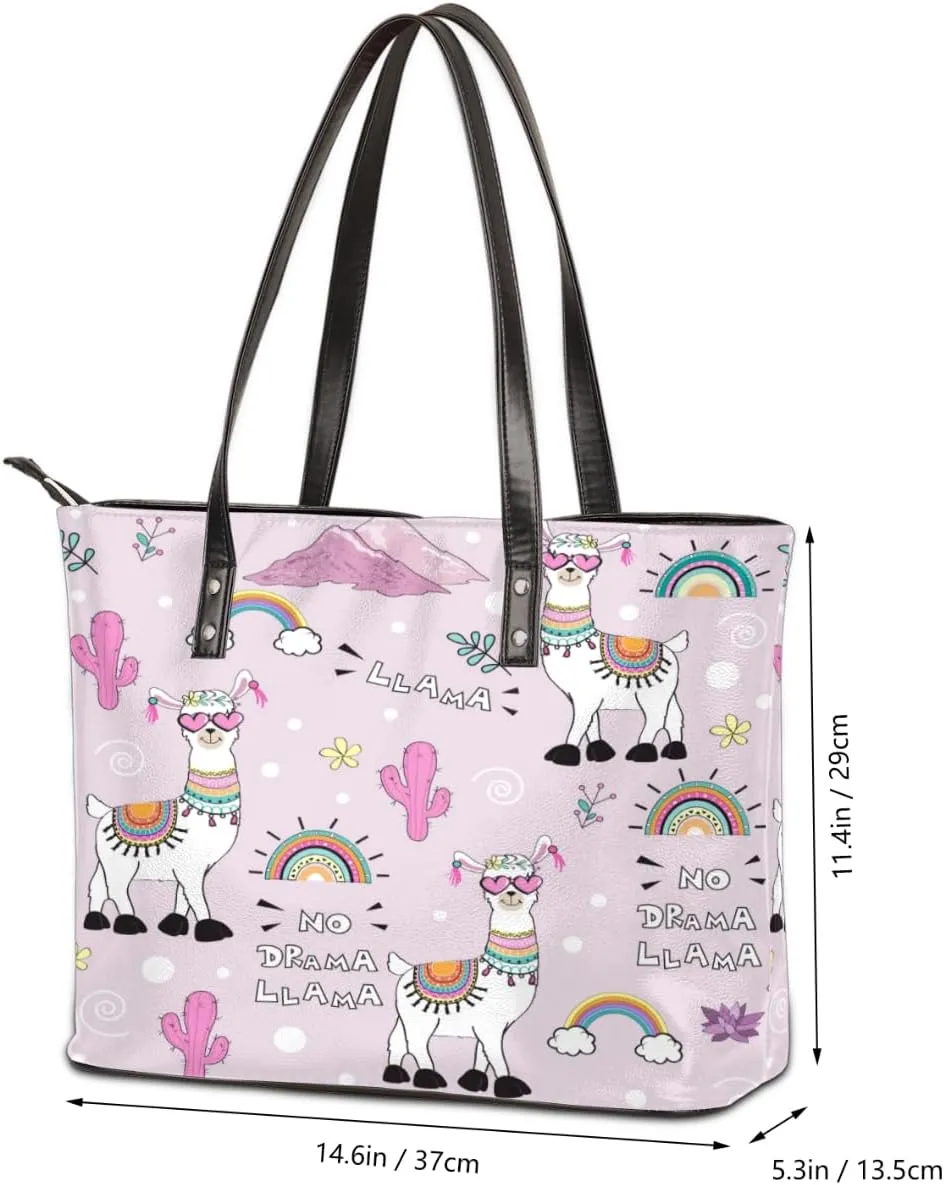 Leather Tote Bag for Women Fashion Shoulder Bag Purses and Handbags Large Capacity Satchel Bags for Work Travel