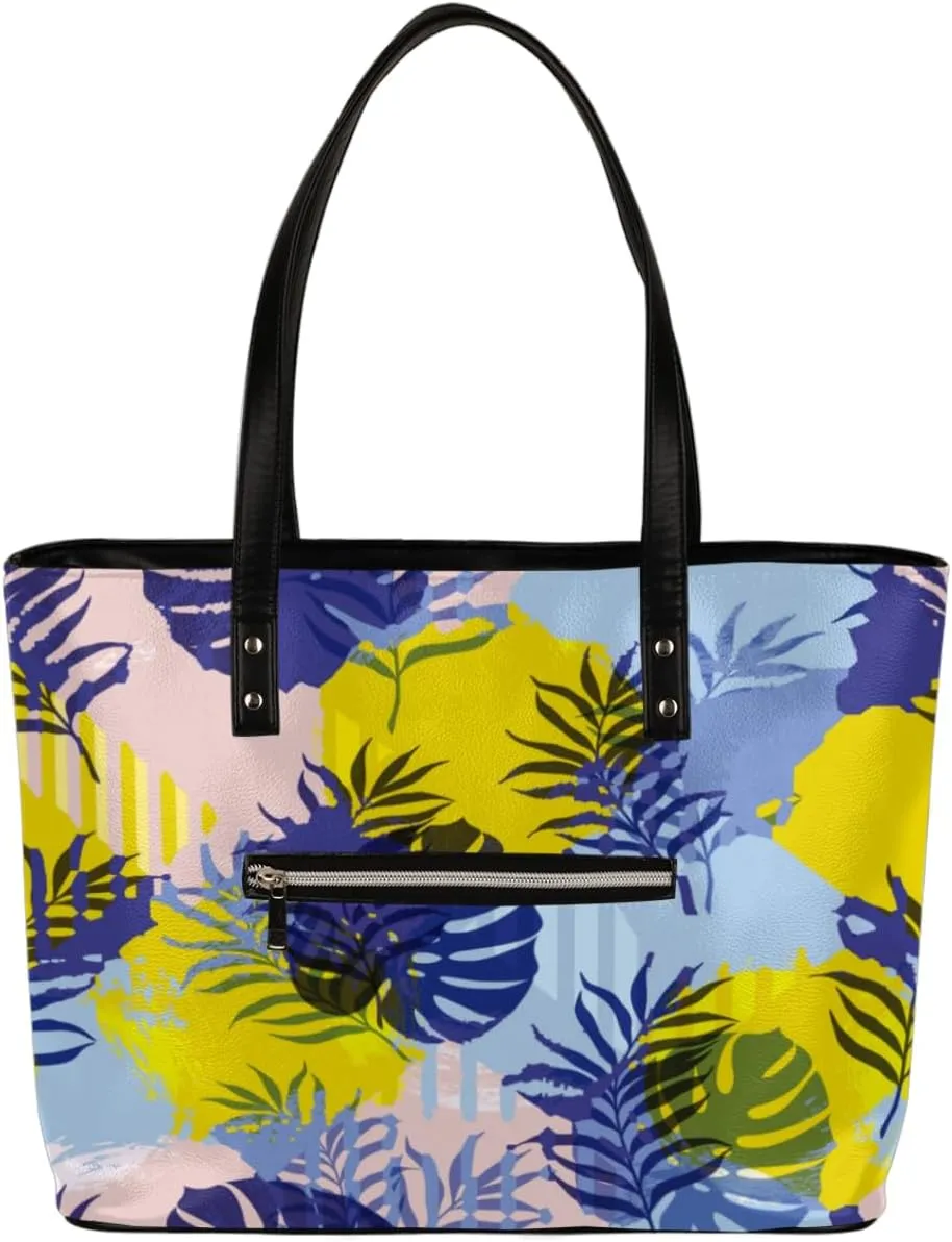 Leather Tote Bag for Women Fashion Shoulder Bag Purses and Handbags Large Capacity Satchel Bags for Work Travel