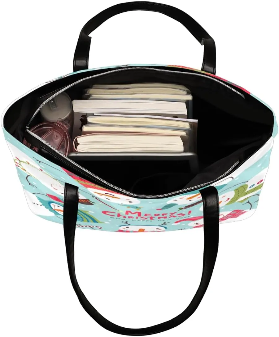 Leather Tote Bag for Women Fashion Shoulder Bag Purses and Handbags Large Capacity Satchel Bags for Work Travel