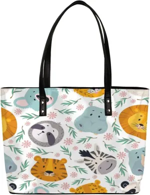 Leather Tote Bag for Women Fashion Shoulder Bag Purses and Handbags Large Capacity Satchel Bags for Work Travel