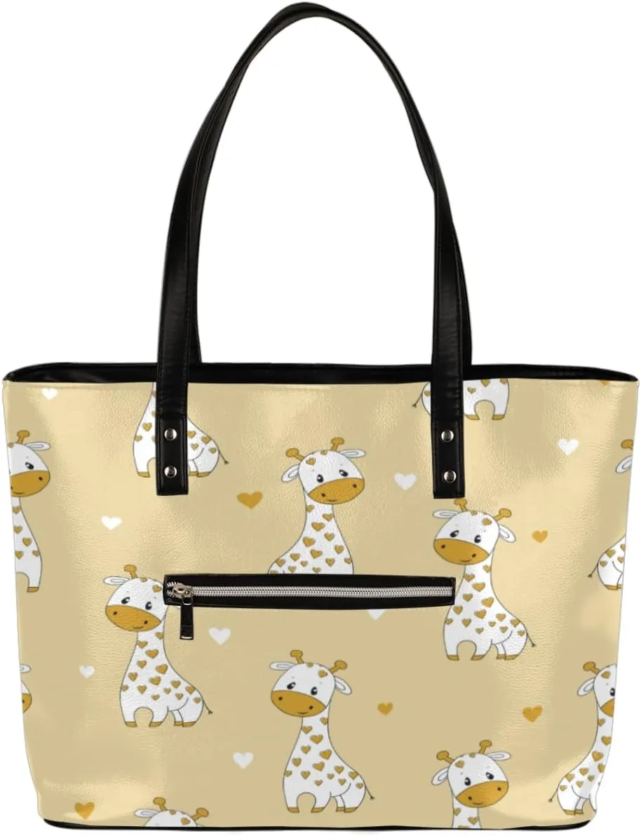 Leather Tote Bag for Women Fashion Shoulder Bag Purses and Handbags Large Capacity Satchel Bags for Work Travel