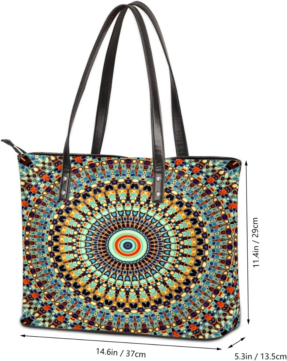 Leather Tote Bag for Women Fashion Shoulder Bag Purses and Handbags Large Capacity Satchel Bags for Work Travel