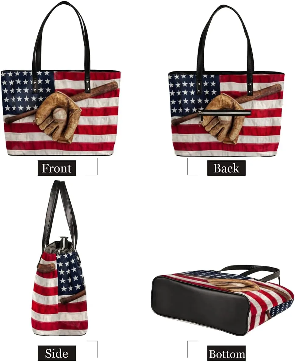 Leather Tote Bag for Women Fashion Shoulder Bag Purses and Handbags Large Capacity Satchel Bags for Work Travel