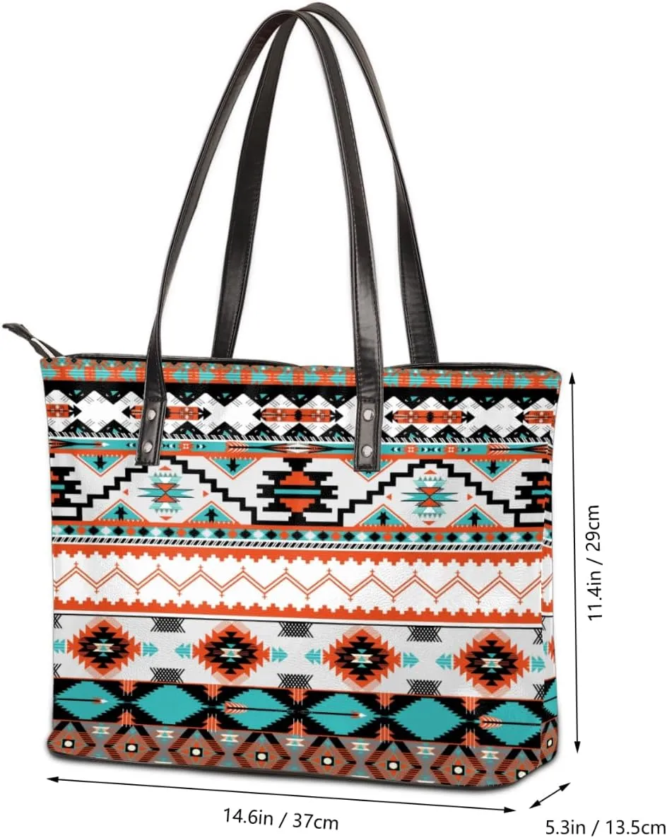 Leather Tote Bag for Women Fashion Shoulder Bag Purses and Handbags Large Capacity Satchel Bags for Work Travel