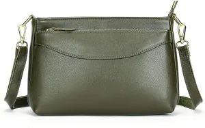 Leather Women's Crossbody Bag, Stylish Small Square Shoulder Bag with Adjustable Shoulder Strap for Everyday Use