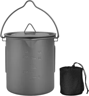 Light Weight Metal Cup Camping Picnics Water Mug Tableware With Folding Handle Travel Cooking Equipment Enduring